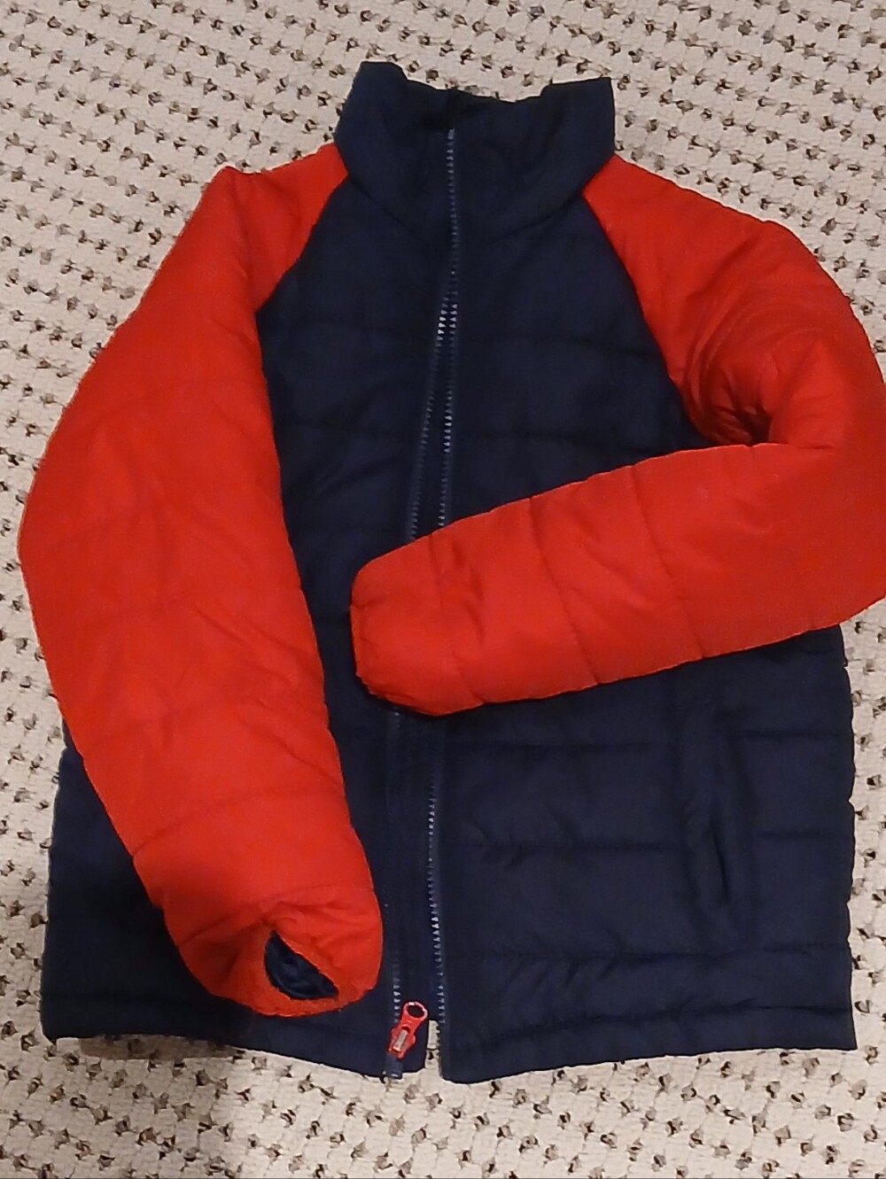 Joe Fresh  Boys Navy Body with Red Sleeve Puffer Jacket